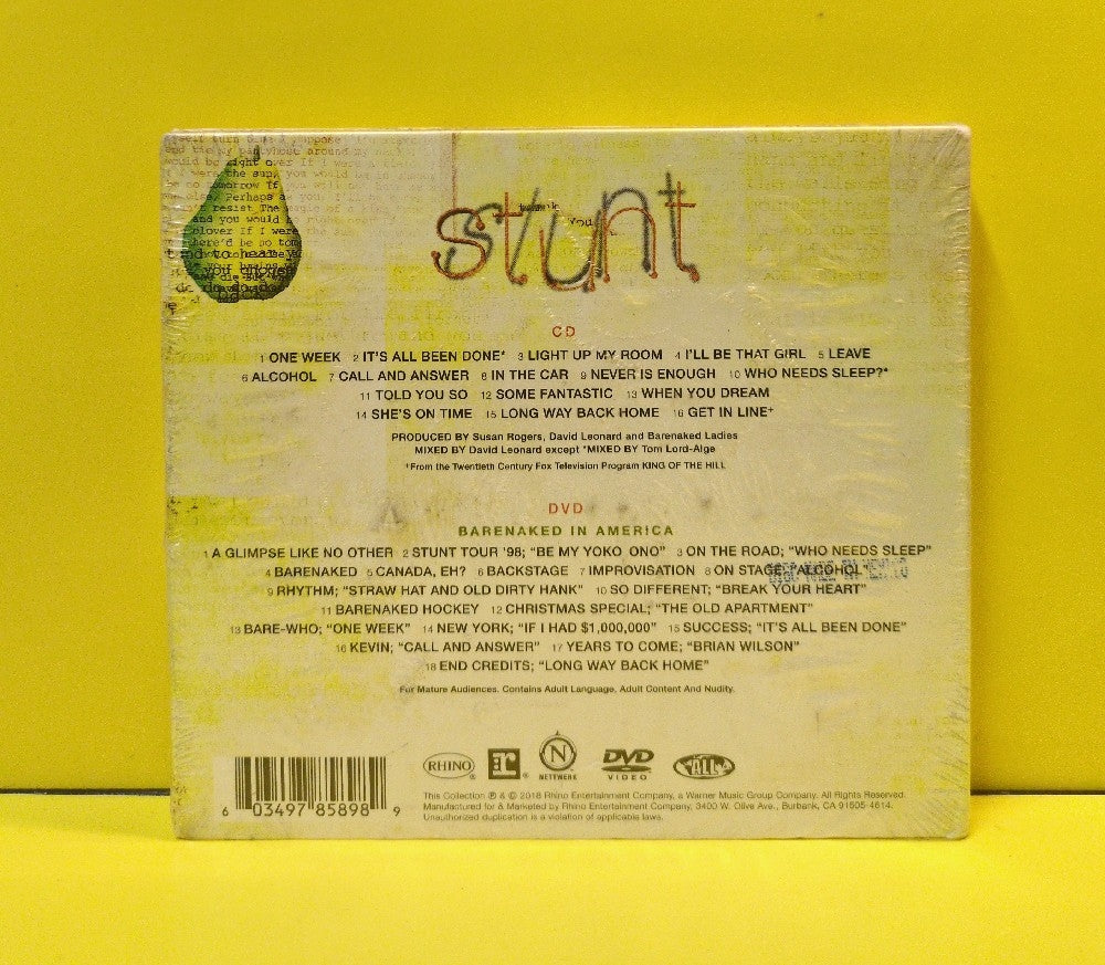 Barenaked Ladies - Stunt (20th Anniversary Edition CD + DVD) - 2018 - R2 567642 - New - Sealed - CDs - Reissue