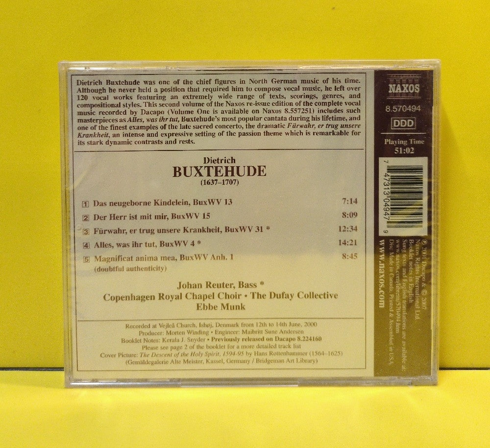 Dietrich Buxtehude, Johan Reuter, Copenhagen Royal Chapel Choir, The Dufay Collective, Ebbe Munk - Vocal Music • 2 - 2007 - 8.570494 - New - Sealed - CDs