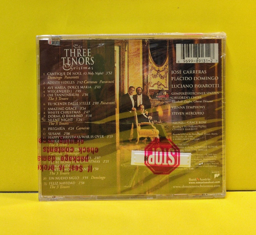 The Three Tenors - Christmas - 2000 - SK 89131 - New - Sealed - CDs