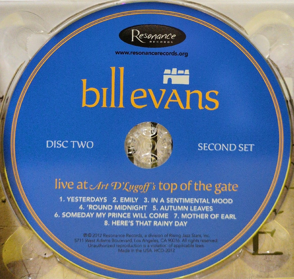 Bill Evans - Live At Art D'Lugoff's Top Of The Gate - 2012 - HCD-2012 - Used - EX - CDs - 2xCD