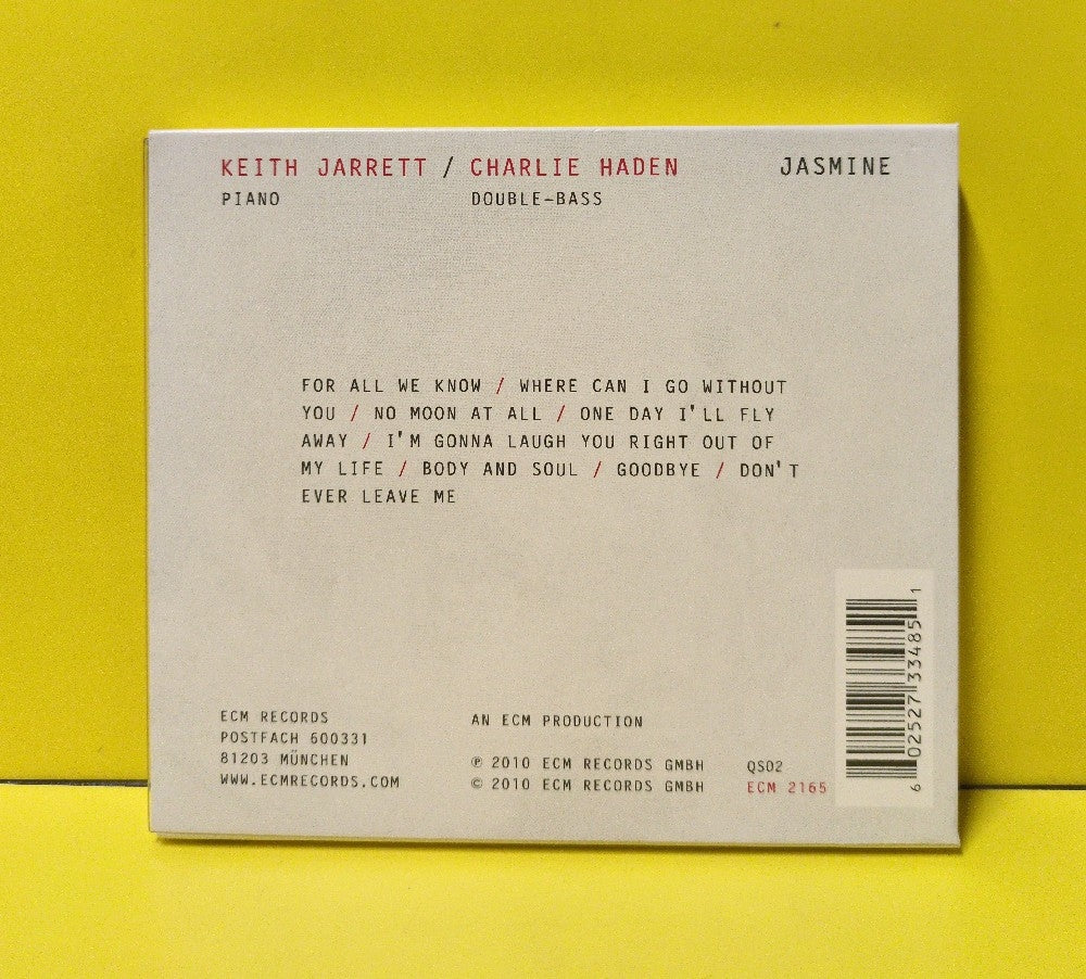 Keith Jarrett / Charlie Haden - Jasmine - 2010 - ECM 2165 / B0014231-02 - Used - EX - CDs