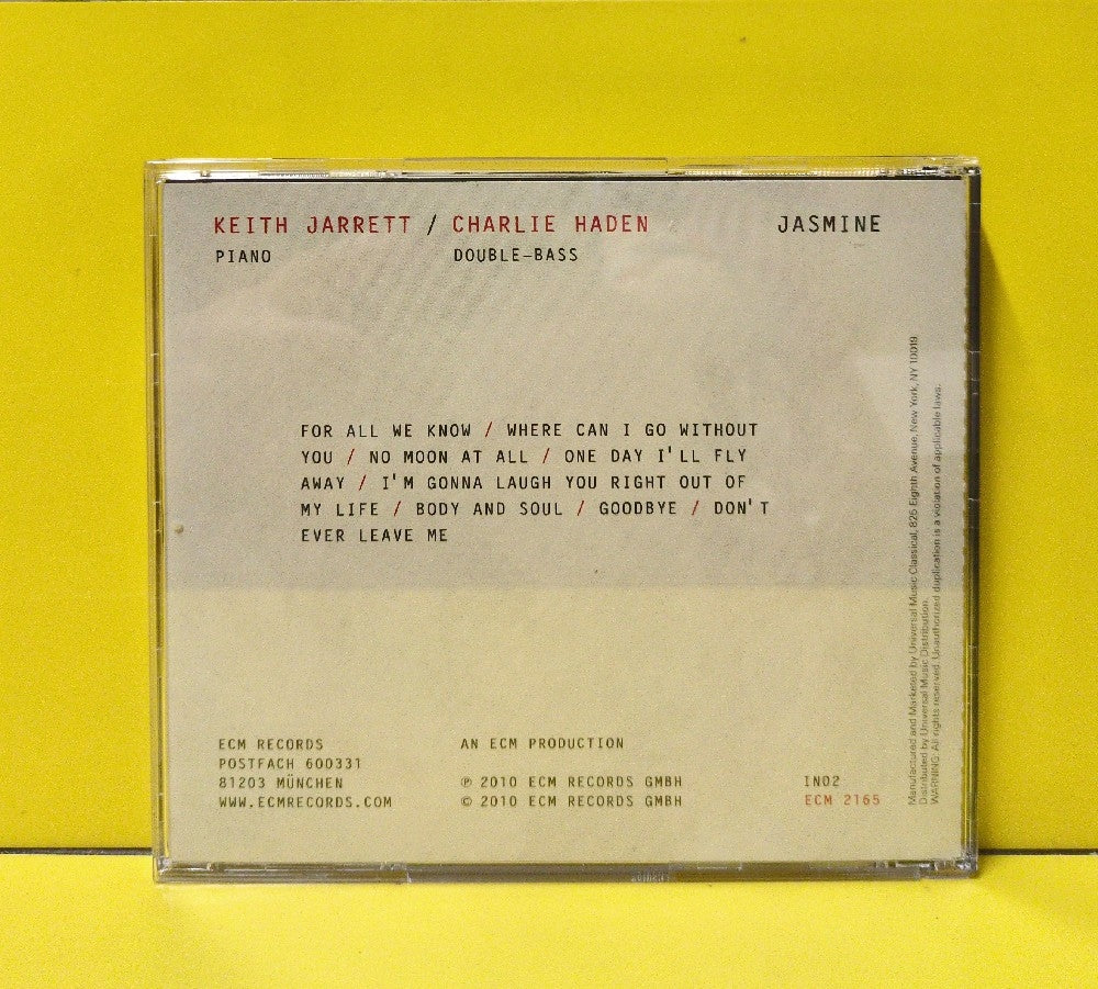 Keith Jarrett / Charlie Haden - Jasmine - 2010 - ECM 2165 / B0014231-02 - Used - EX - CDs