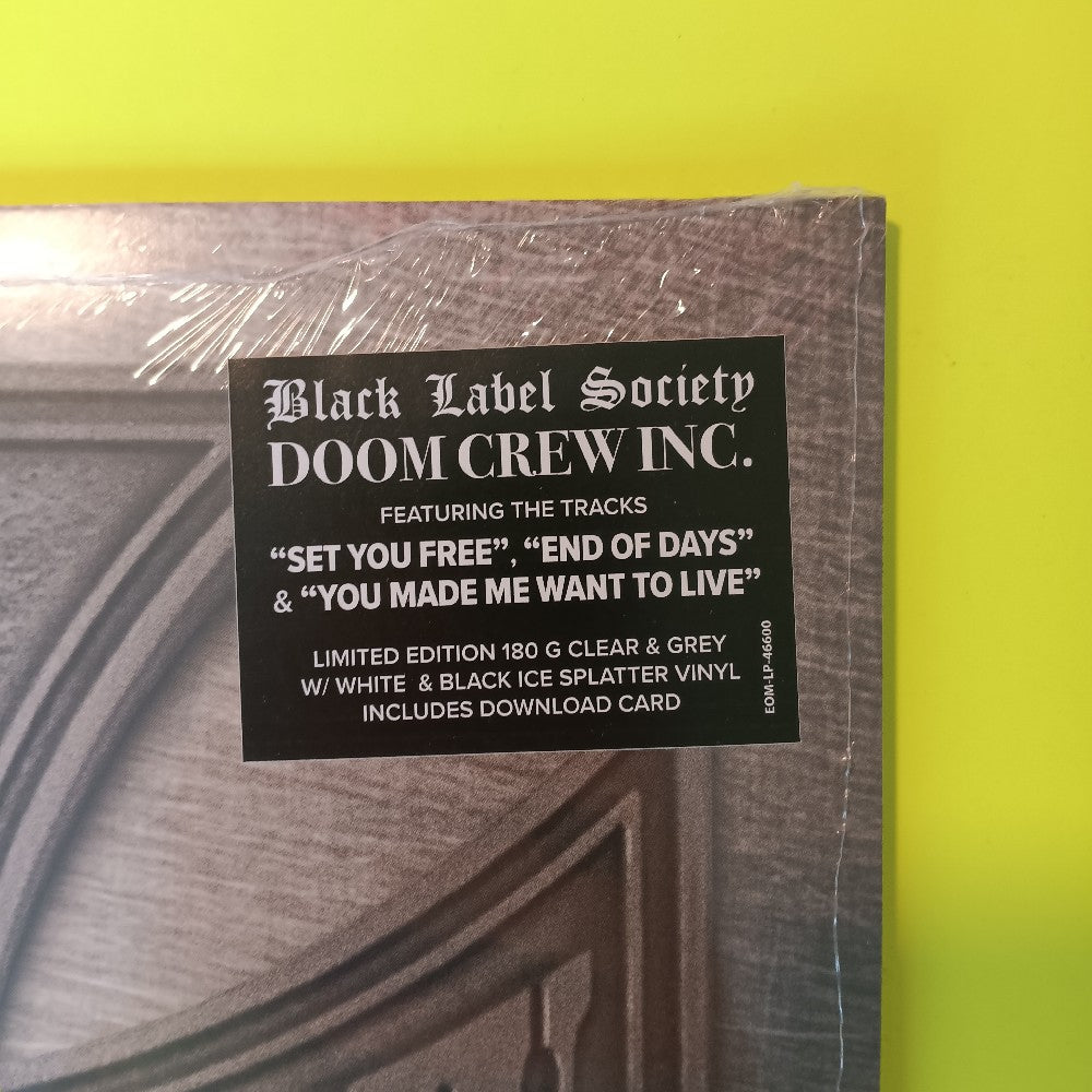 Black Label Society - Doom Crew Inc. CLEAR/GREY WHITE/BLACK ICE SPLATTER - 2021 - EOM-LP-8967 - New - Sealed - Vinyl