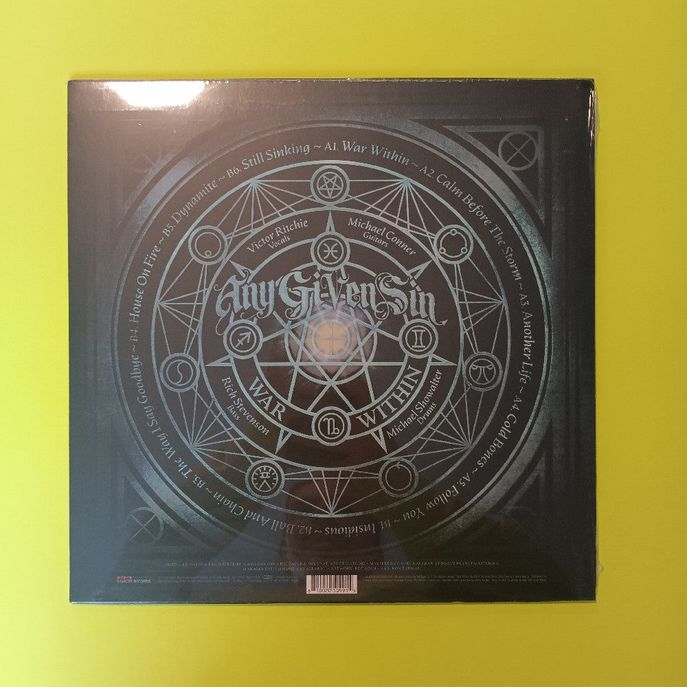 Any Given Sin - War Within TRANSPARENT VINYL - 2023 - M76651 - New - Sealed - Vinyl