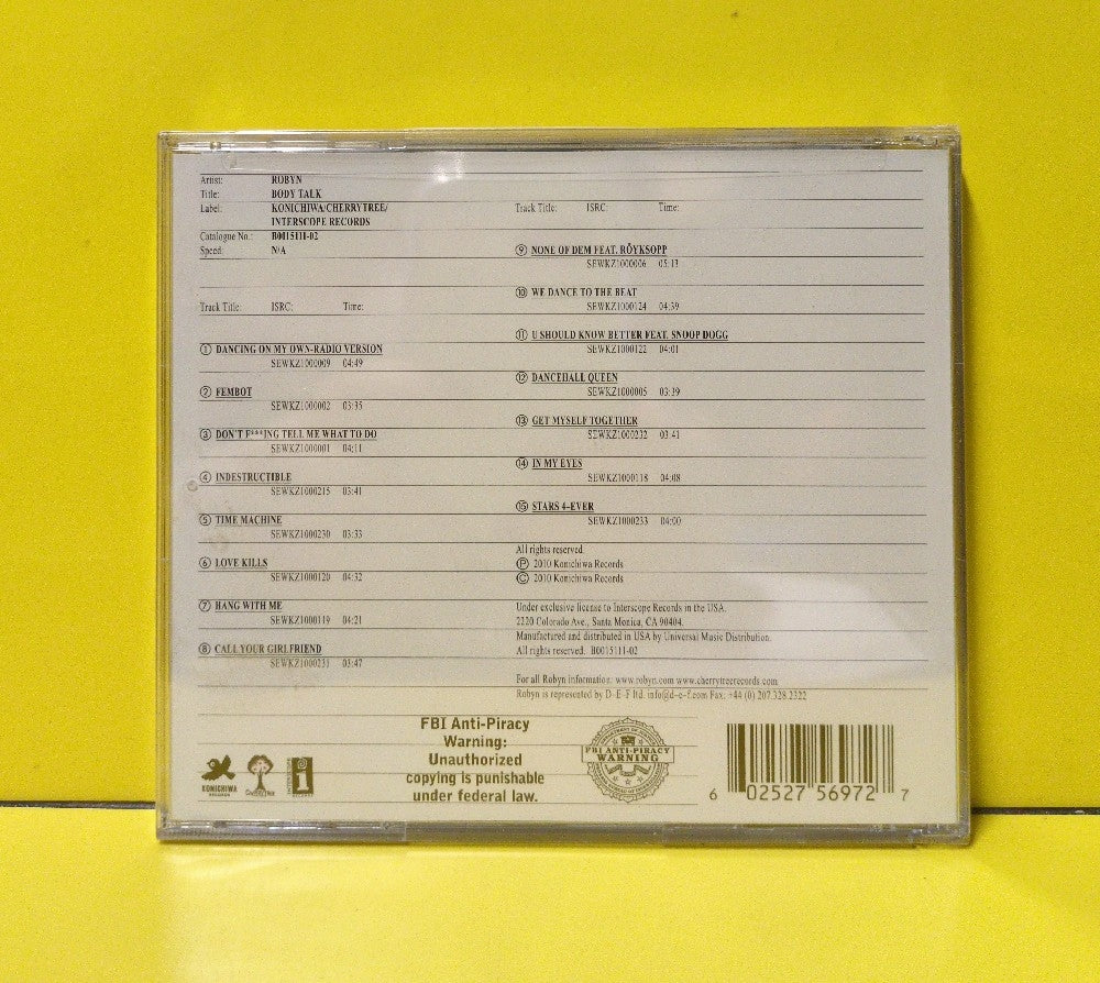 Robyn - Body Talk - 2010 - B0015111-02 - New - Sealed - CDs