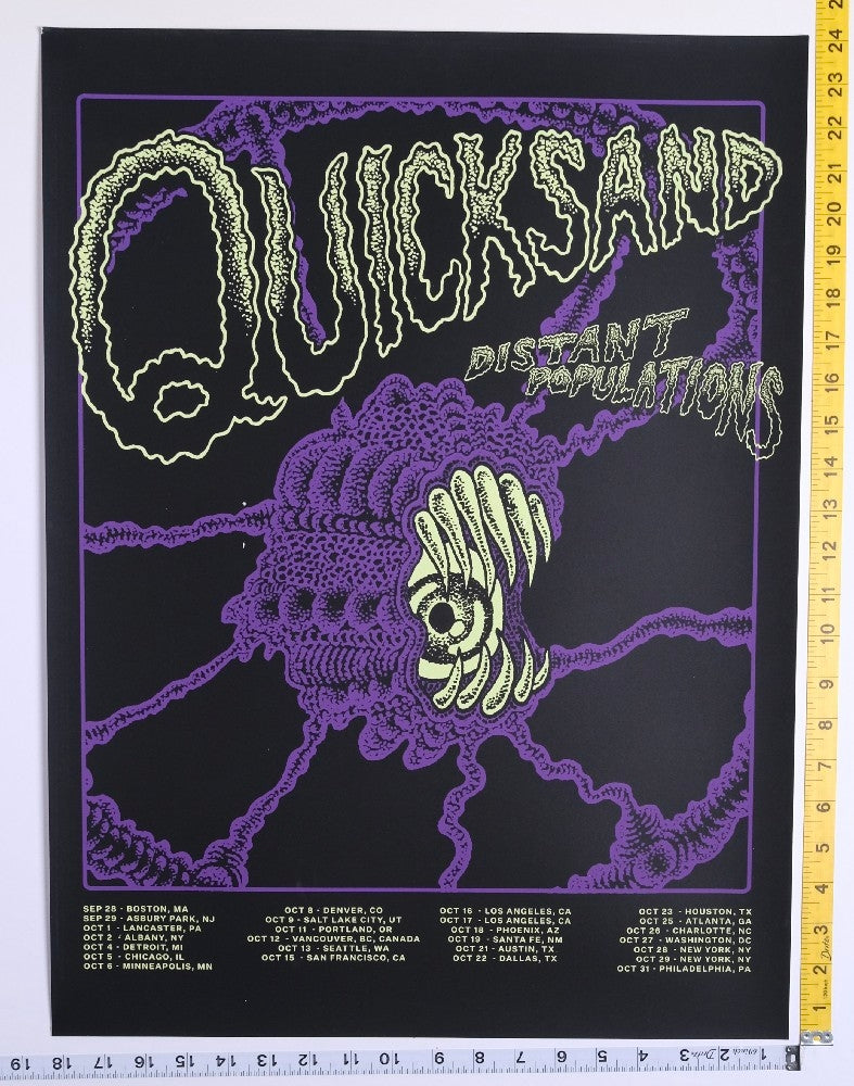 Quicksand - Distant Populations GLOW Tour Poster - 2021 - New - Art