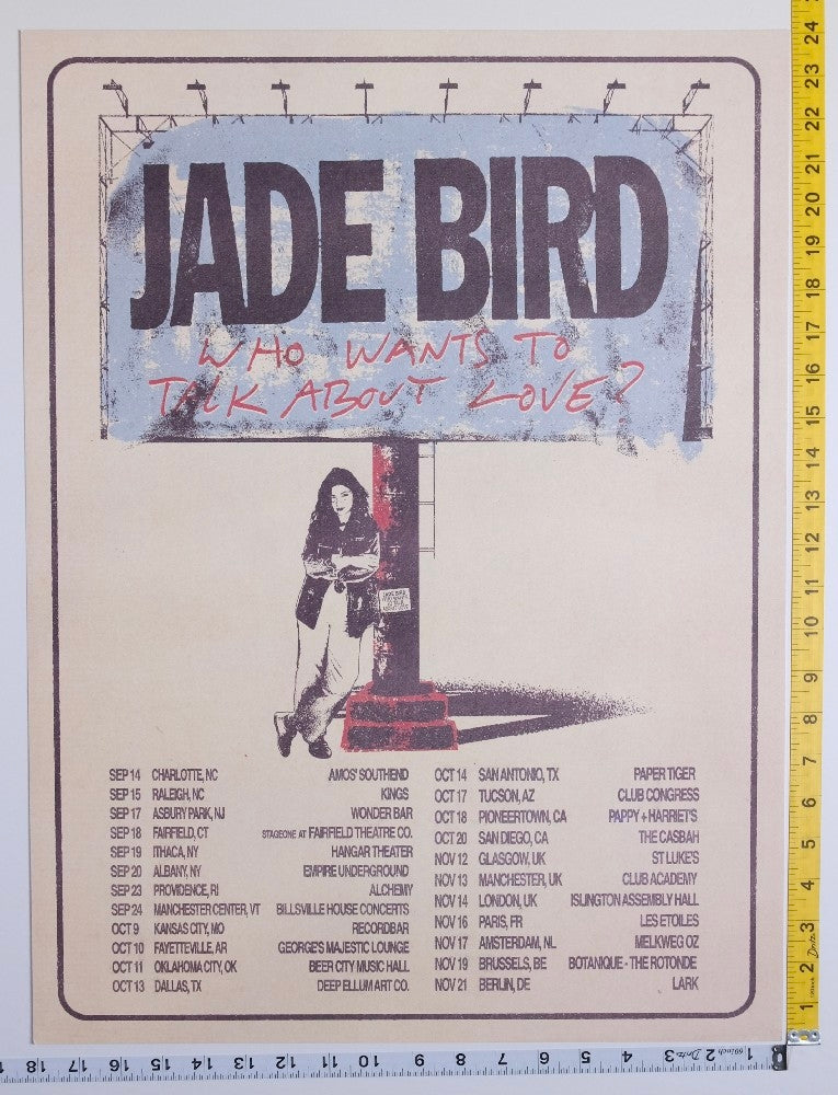 Jade Bird - Who Wants To Talk About Love Tour Poster - 2025 - New - Art