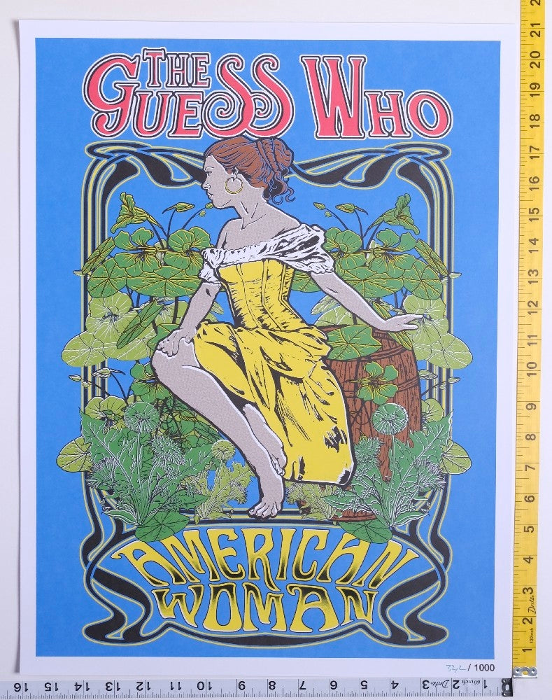The Guess Who - American Woman Limited Edition Poster /1000 - New - Art