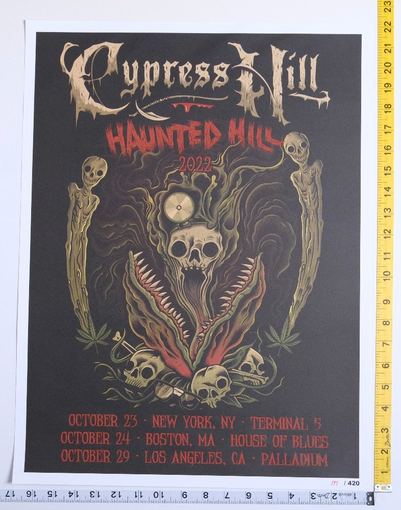 Cypress Hill - Haunted Hill 2022 Limited Poster /420 - 2022 - New - Art