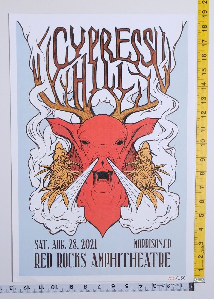Cypress Hill - Red Rocks Amphitheatre CO 2021 Limited Poster /150 - 2021 - New - Art