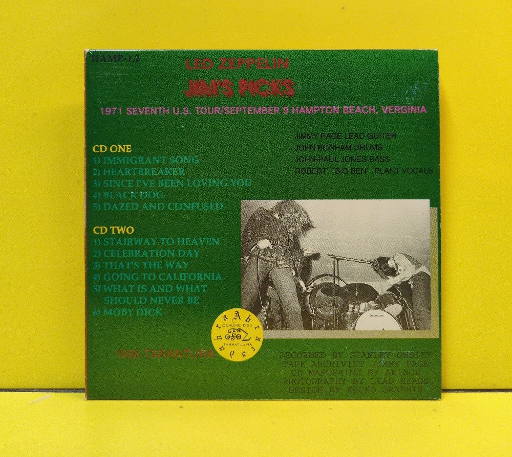 Led Zeppelin - Jim's Picks - 1996 - HAMP-1,2 - Used - EX - CDs - 2xCD - Unofficial Release - Japan Import