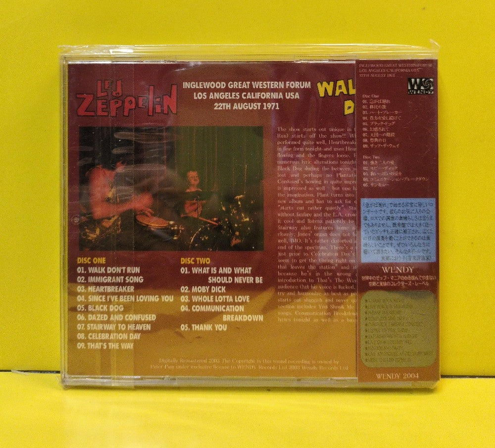Led Zeppelin - Walk Don't Run - 2004 - WECD-33/34 - New - Sealed - CDs - 2xCD - Unofficial Release - Japan Import