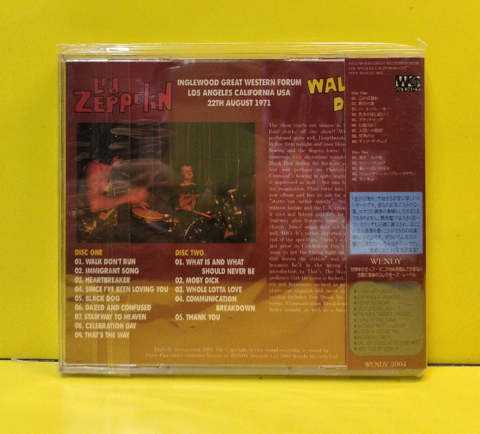 Led Zeppelin - Walk Don't Run - 2004 - WECD-33/34 - New - Sealed - CDs - 2xCD - Unofficial Release - Japan Import