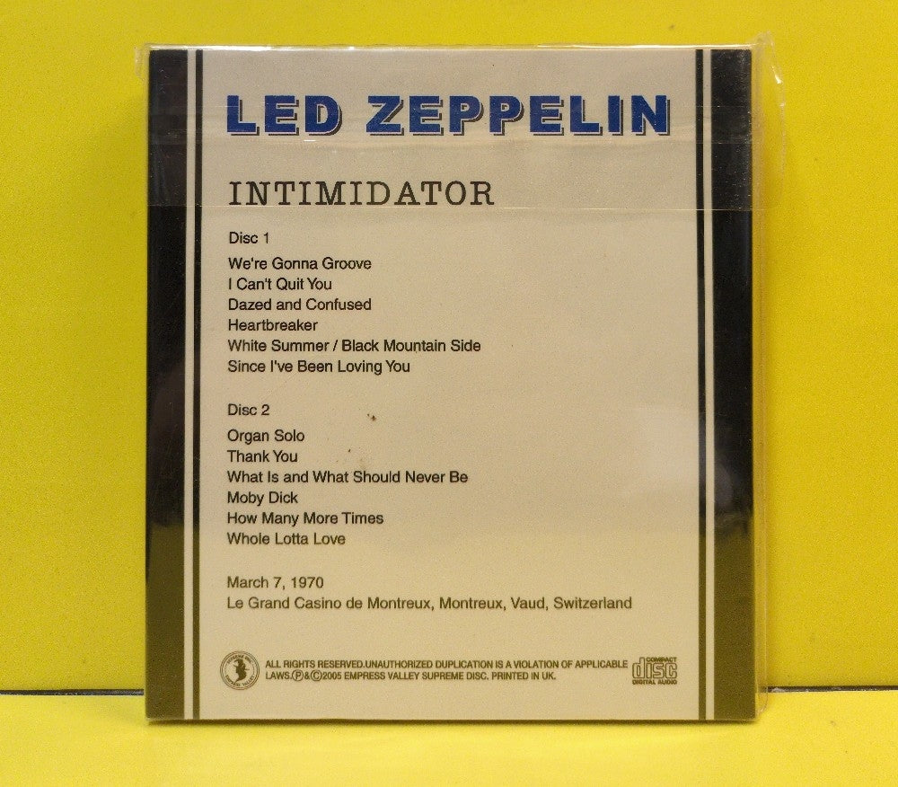 Led Zeppelin - Intimidator - 2005 - EVSD 2005 - New - Sealed - CDs - 2xCD - Unofficial Release - Reissue - Japan Import