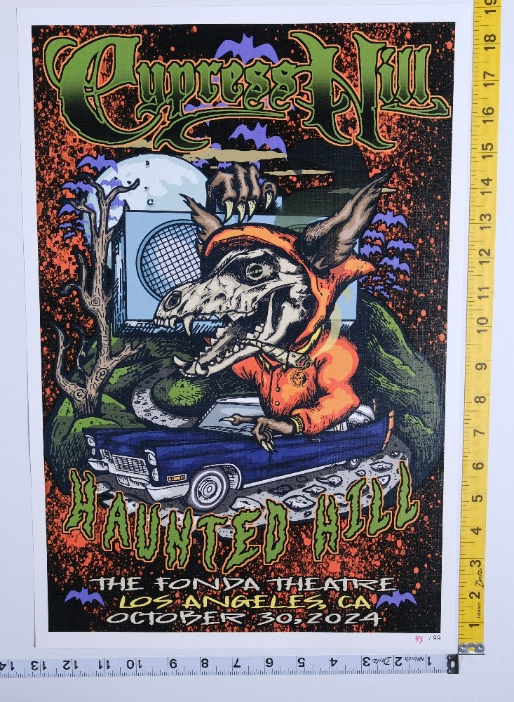 Cypress Hill - Haunted Hill Fonda Theatre 2024 Limited /99 Poster - 2024 - New - Art