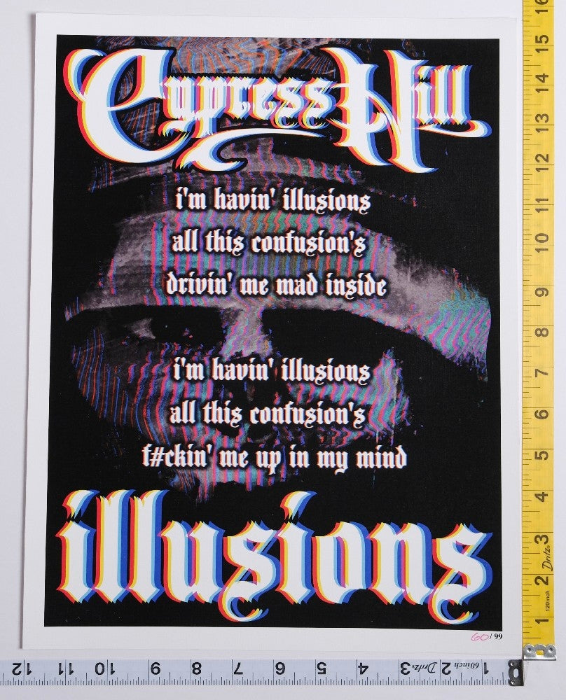 Cypress Hill - Illusions Rare Limited Edition Poster /99 - New - Art