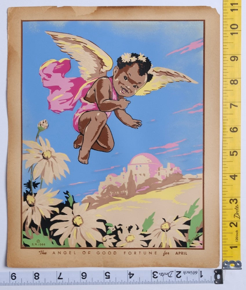 Bissiri  - The Angel Of Good Fortune For April Lithograph - 1944 - New - Art