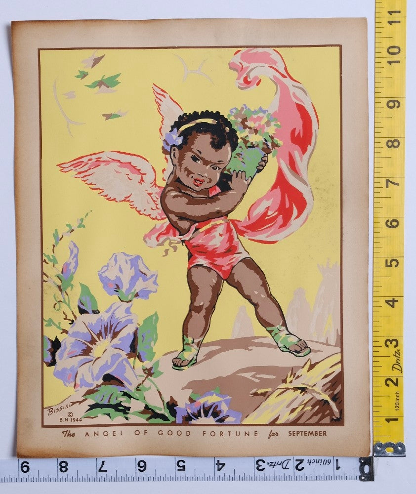 Bissiri  - The Angel Of Good Fortune For September Lithograph - 1944 - New - Art