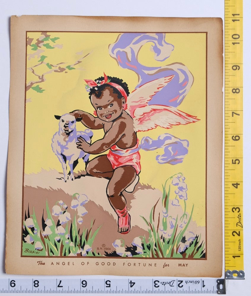 Bissiri  - The Angel Of Good Fortune For May Lithograph - 1944 - New - Art