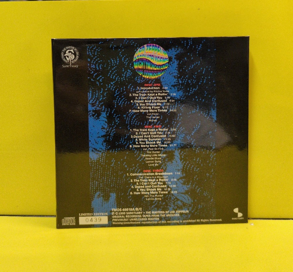 Led Zeppelin - Absolutely Gems - Mighty Monday And Exploding Sunday - 1999 - TMOS-69818 A/B/C - Used - EX - CDs - 3xCD - Unofficial Release - Limited Edition - Numbered - Japan Import