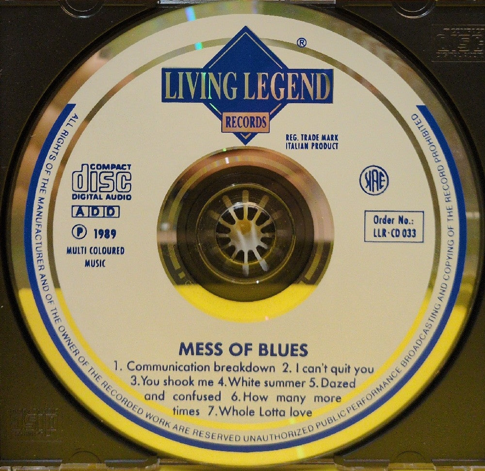 Led Zeppelin - Mess Of Blues - 1989 - LLRCD 033 - Used - VG++ - CDs - Unofficial Release - Italy Import