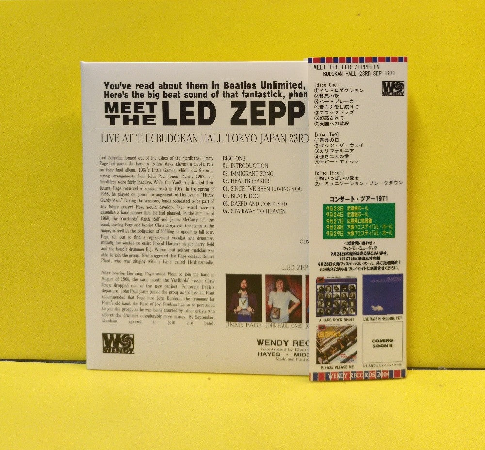 Led Zeppelin - Meet The Led Zeppelin! - 2004 - WECD-27/28/29 - Used - EX - CDs - 3xCD - Unofficial Release - Japan Import