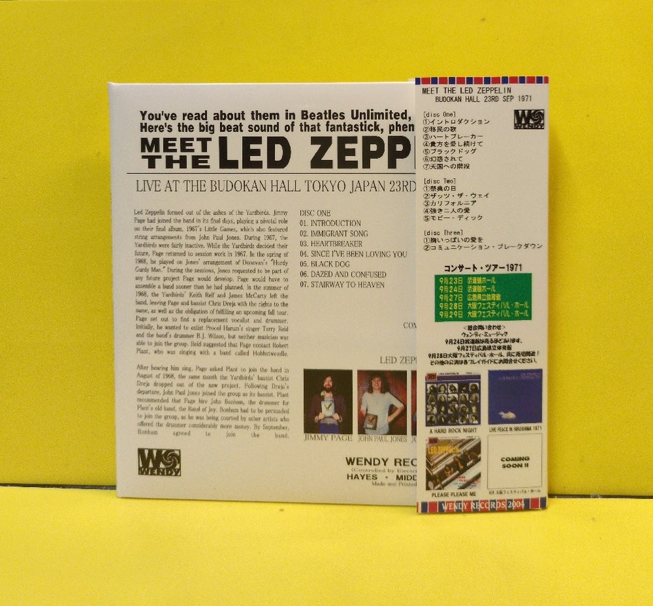 Led Zeppelin - Meet The Led Zeppelin! - 2004 - WECD-27/28/29 - Used - EX - CDs - 3xCD - Unofficial Release - Japan Import