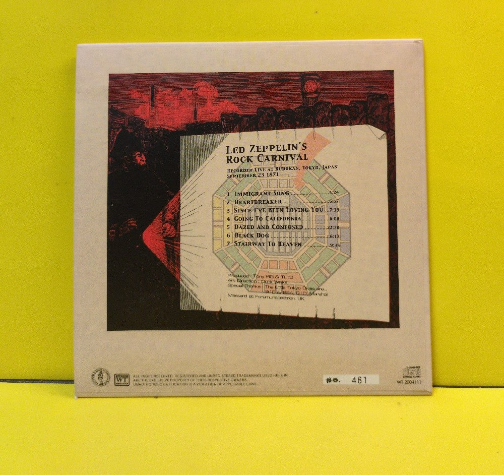 Led Zeppelin - Led Zeppelin's Rock Carnival - 2004 - WT 2004111 - Used - EX - CDs - Unofficial Release - Limited Edition - Numbered - Japan Import