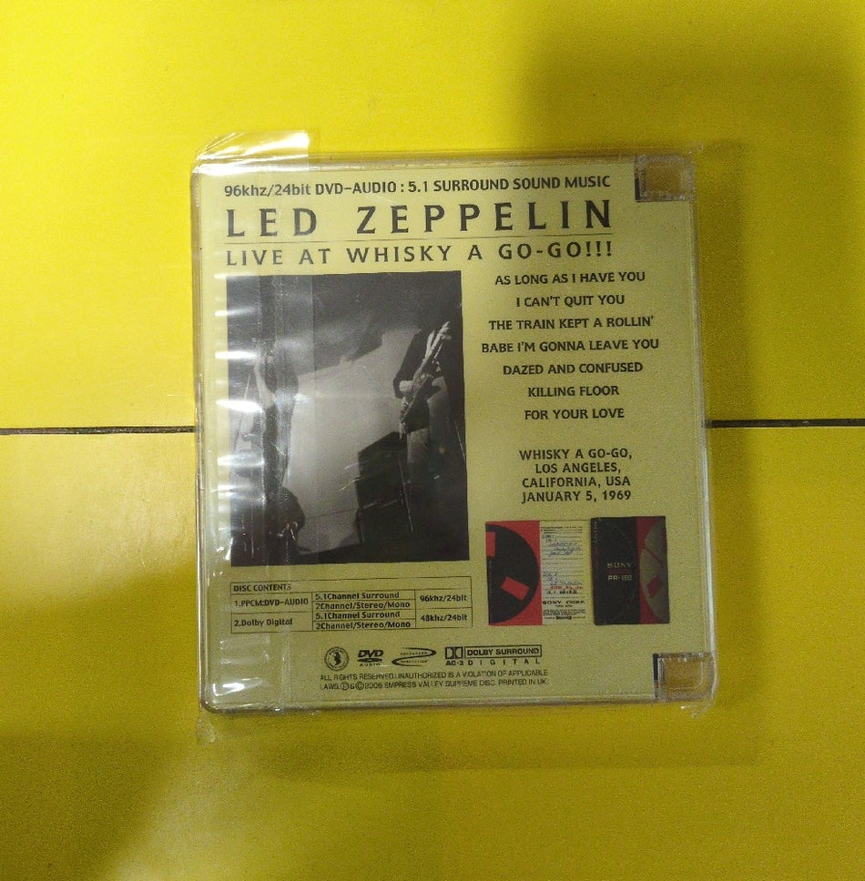 Led Zeppelin - Live At Whisky A Go-Go!!! - 2006 - New - Sealed - DVDs & Blu-Rays - DVD/CD Set - Unofficial Release - Japan Import