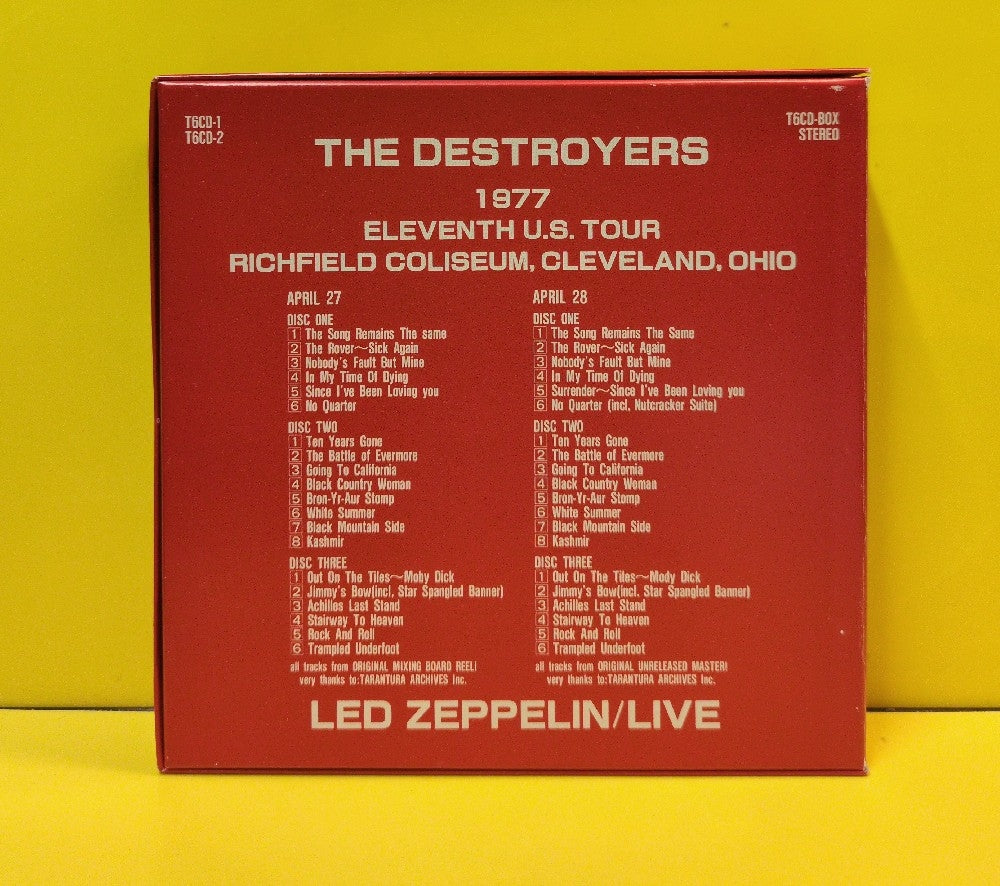 Led Zeppelin - The Destroyers - 2019 - T6CD-BOX - Used - EX - CDs - Unofficial Release - Limited Edition - Numbered