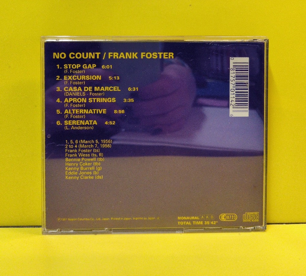 Frank Foster - No Count - 1991 - SV-0114 - Used - EX - CDs - Japan Import
