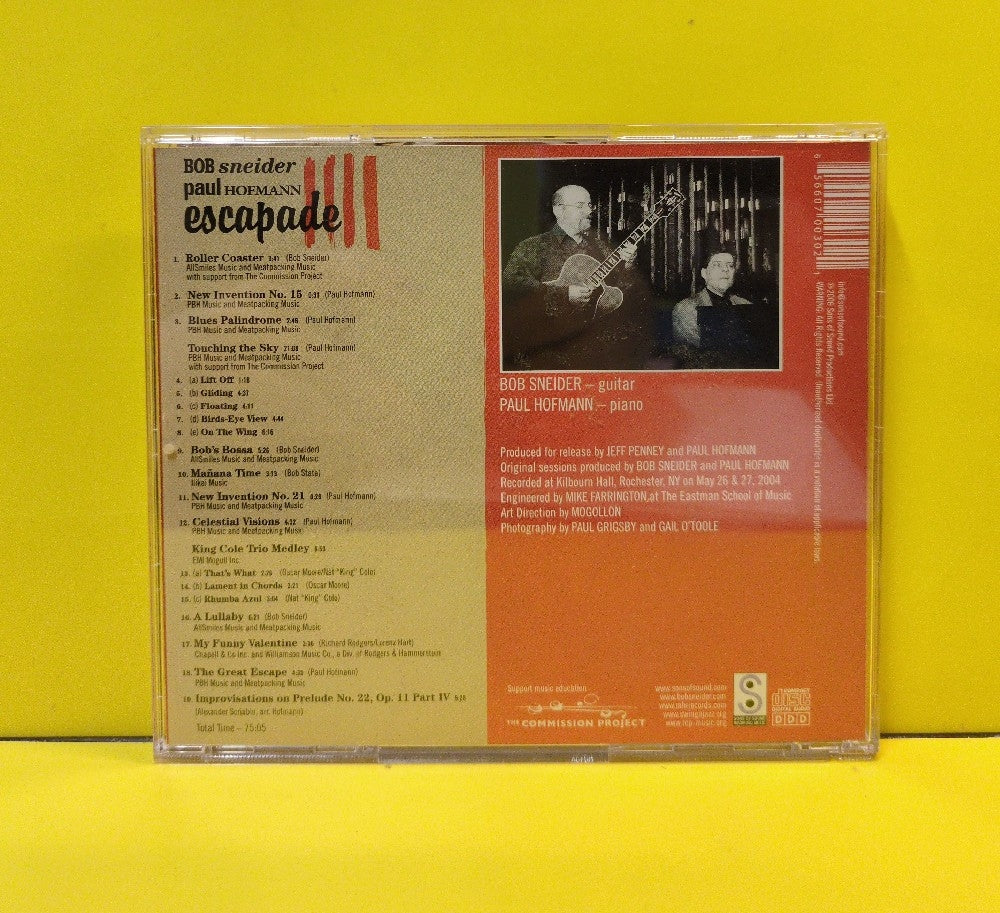 Bob Sneider, Paul Hofmann - Escapade - 2004 - SSPCD030 - Used - EX - CDs