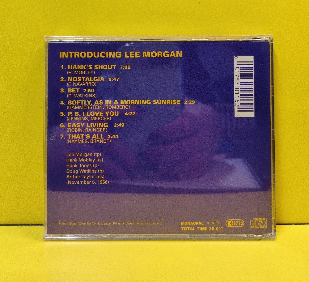 Lee Morgan With Hank Mobley's Quintet - Introducing Lee Morgan - 1991 - SV-0116 - Used - EX - CDs - Reissue - Remastered - Mono - Japan Import