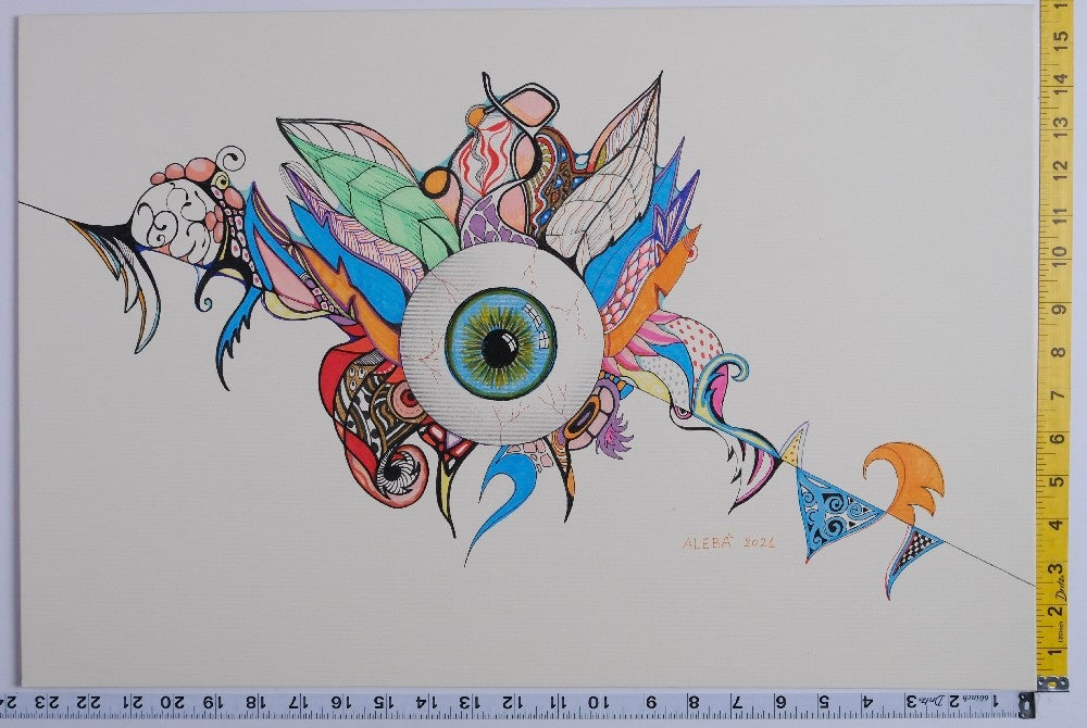 Aleba - Untitled Eye Drawing - 2021 - New - Art