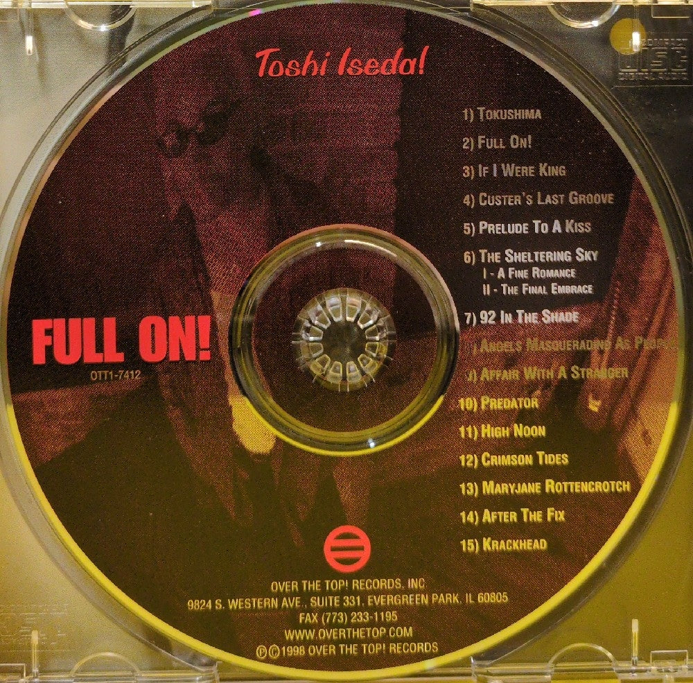 Toshi Iseda - Full On! - 1998 - OTT1-7412 - Used - VG++ - CDs - Limited Edition - First Pressing
