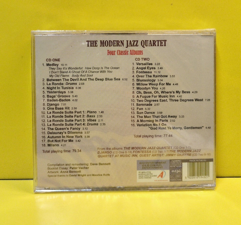 The Modern Jazz Quartet - Four Classic Albums - 2008 - AMSC 945 - New - Sealed - CDs - 2xCD - UK Import