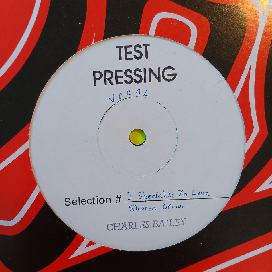 Sharon Brown - I Specialize In Love 12" TEST PRESS - 1982 - PRO-7006 - Used - VG+ - Vinyl