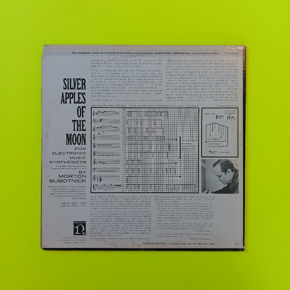 Morton Subotnik - Silver Apples Of The Moon - 1967 - H-71174 - Used - VG++ - Vinyl