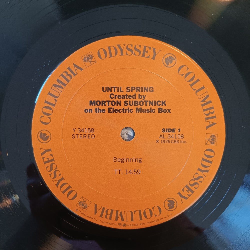 Morton Subotnik - Until Spring - 1976 - Y 34158 - Used - VG++ - Vinyl