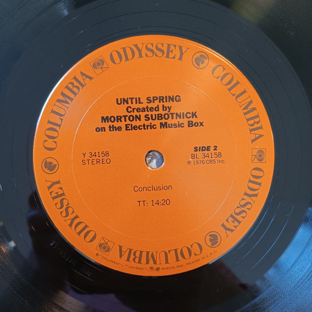 Morton Subotnik - Until Spring - 1976 - Y 34158 - Used - VG++ - Vinyl