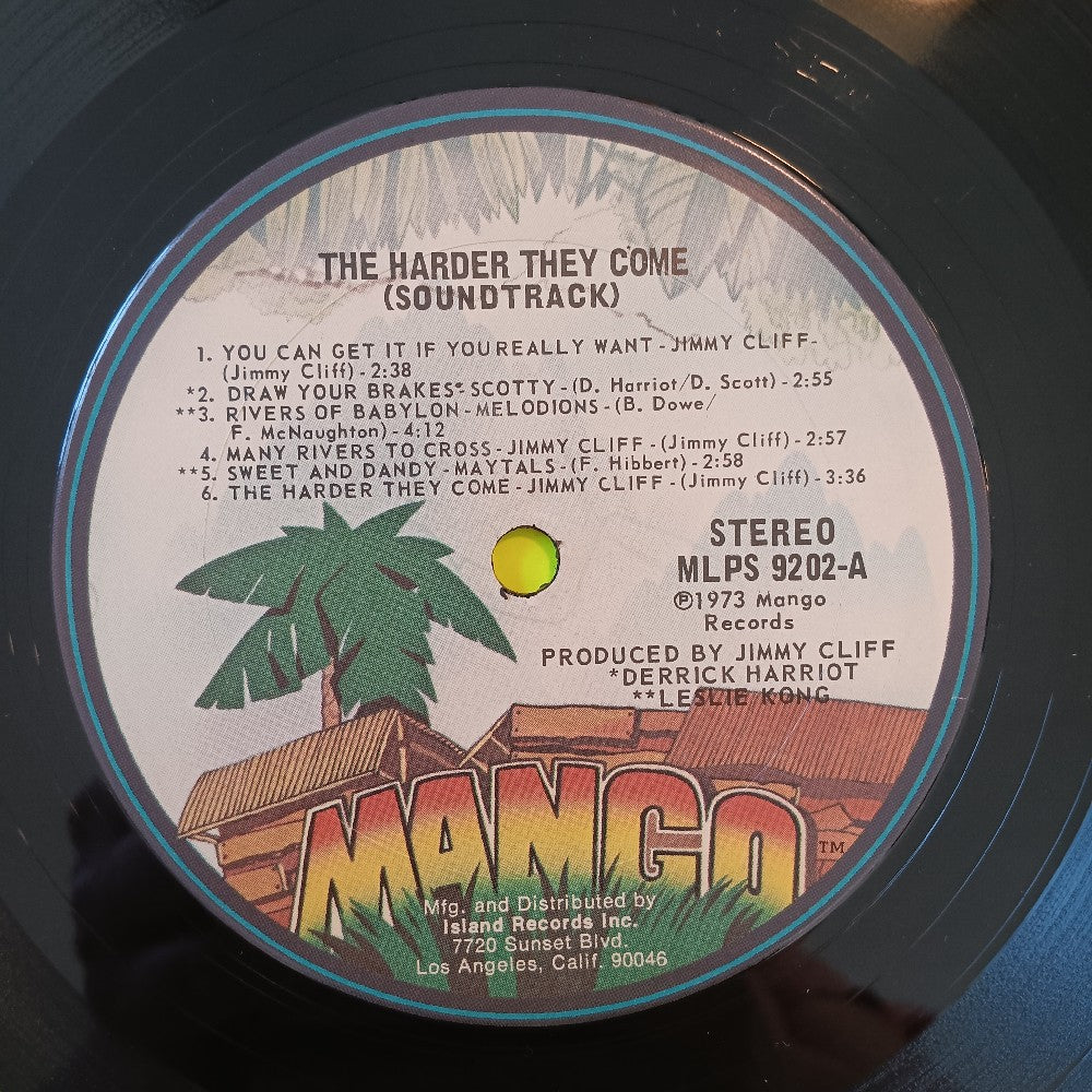 Jimmy Cliff - The Harder They Come - 1975 - MLPS 9202 - Used - VG++ - Vinyl