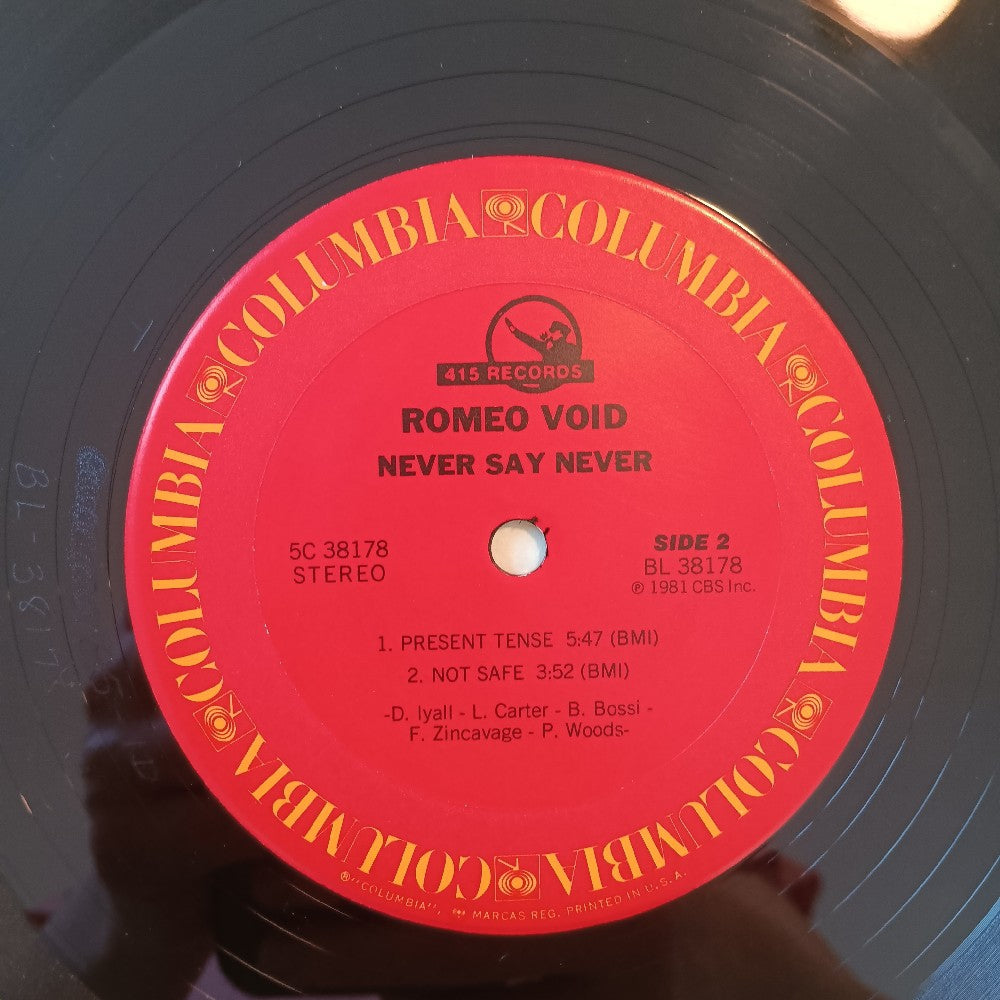 Romeo Void - Never Say Never PROMO - 1981 - 5C 38178 - Used - VG++ - Vinyl