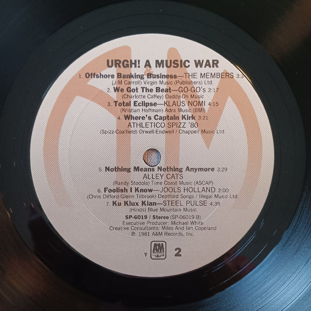 Various - URGH! A Music War - 1981 - SP 6019 - Used - VG++ - Vinyl