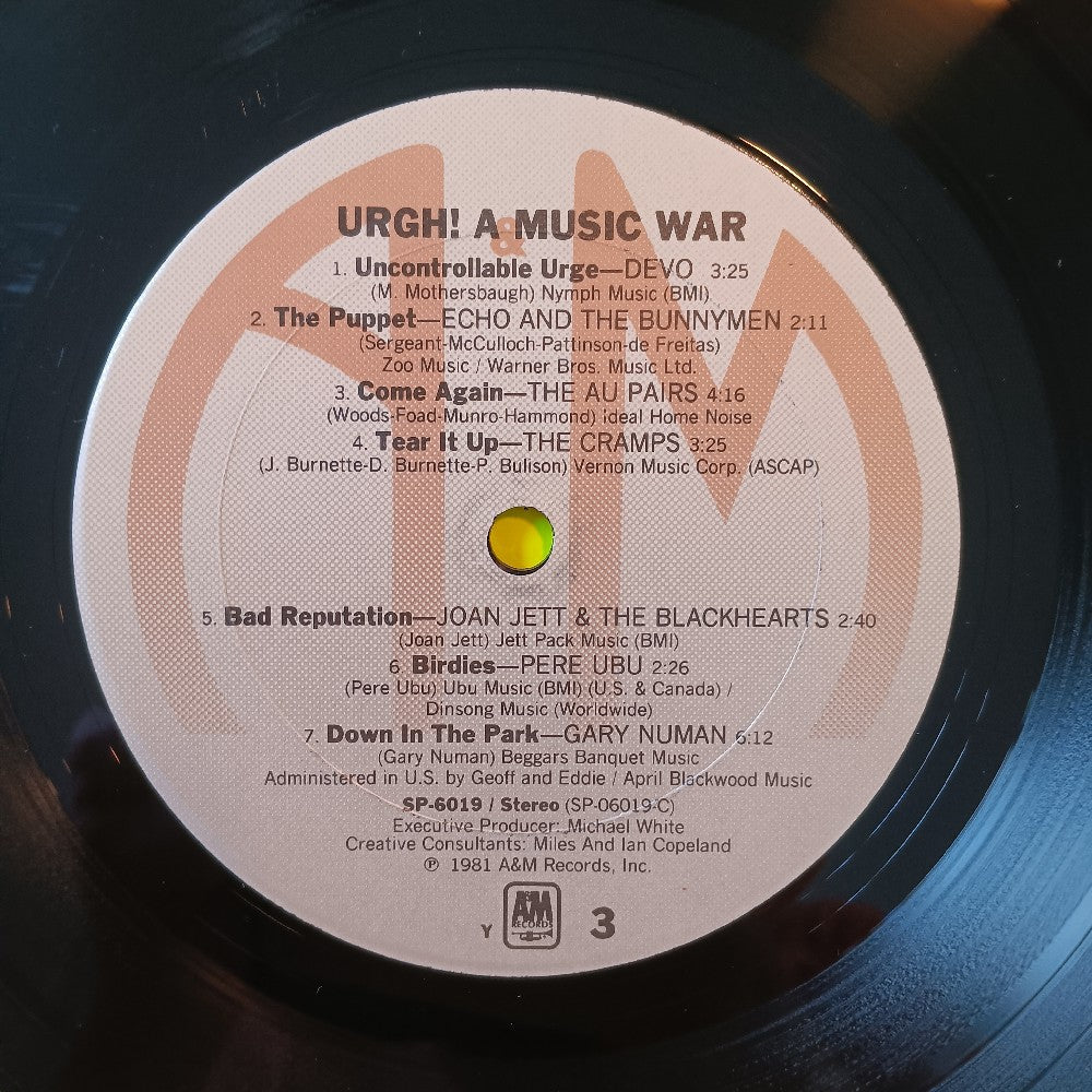 Various - URGH! A Music War - 1981 - SP 6019 - Used - VG++ - Vinyl