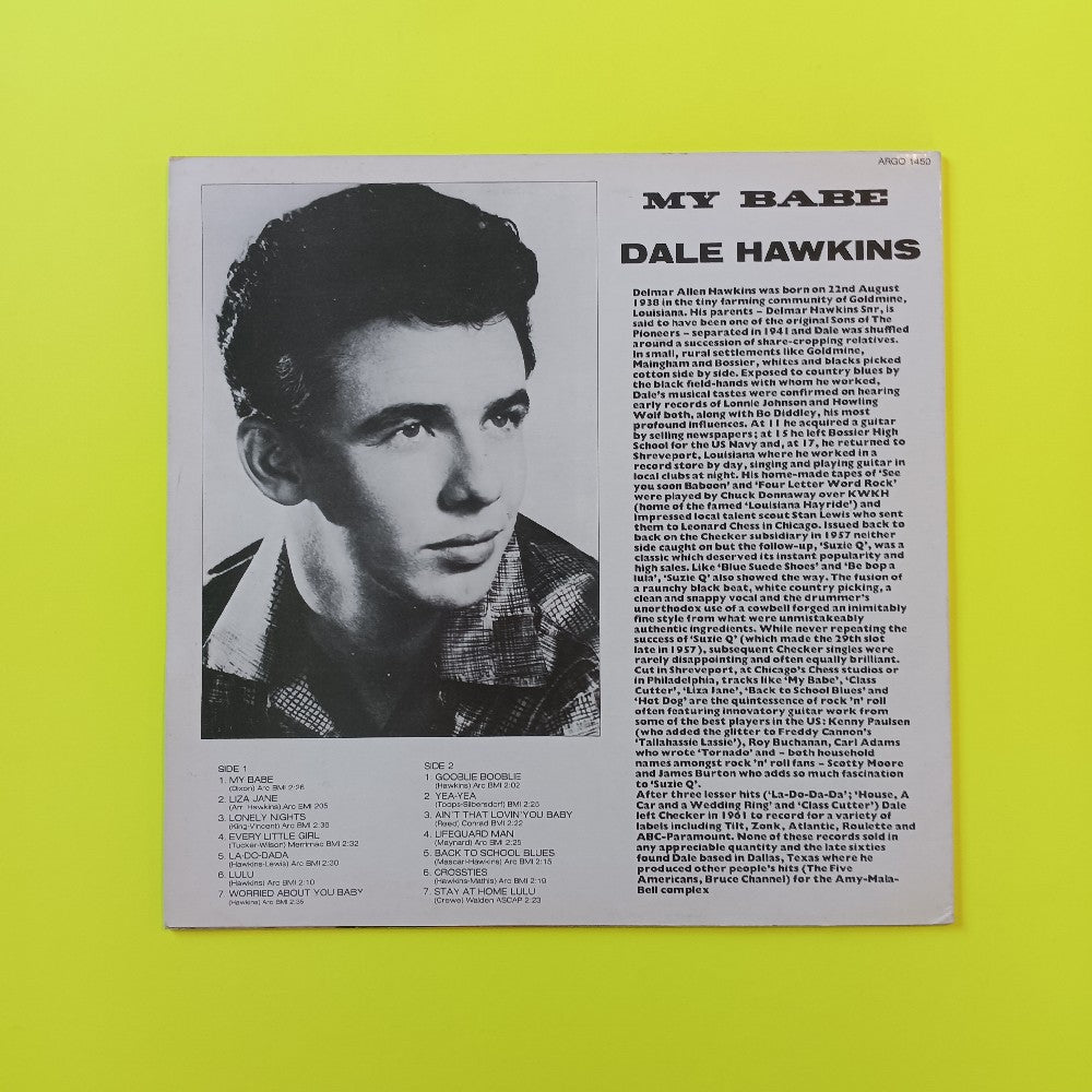 Dale Hawkins - My Babe AUTOGRAPHED - 1984 - Argo LP 1450 - Used - VG++ - Vinyl