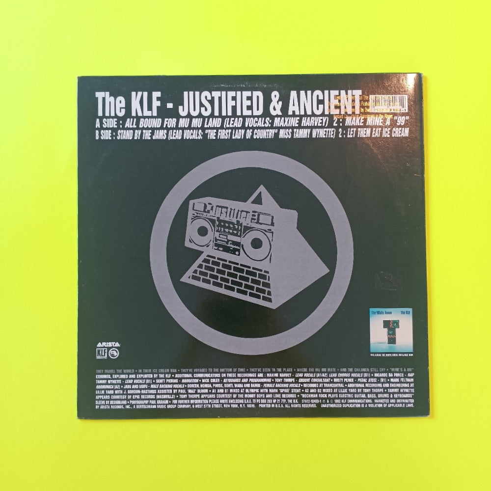The KLF - Justified & Ancient PROMO - 1992 - 07822-12403-1 - Used - VG++ - Vinyl