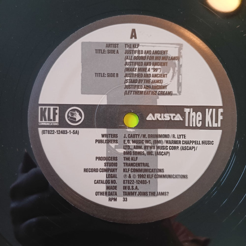 The KLF - Justified & Ancient PROMO - 1992 - 07822-12403-1 - Used - VG++ - Vinyl