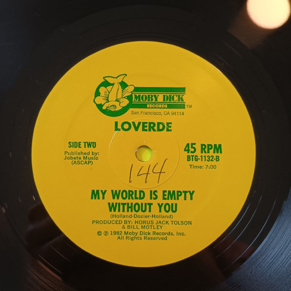 Loverde - Die Hard Lover 12" PROMO - 1982 - BTG-1132 - Used - VG++ - Vinyl
