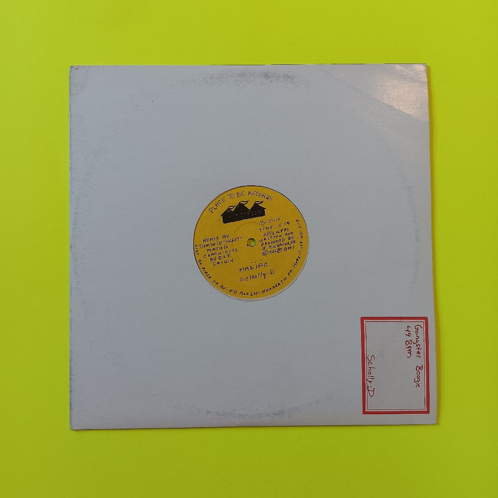 Scholly D / Schoolly D - Gangster Boogie / Maniac 12" - 1986 - P #1414 - Used - VG++ - Vinyl