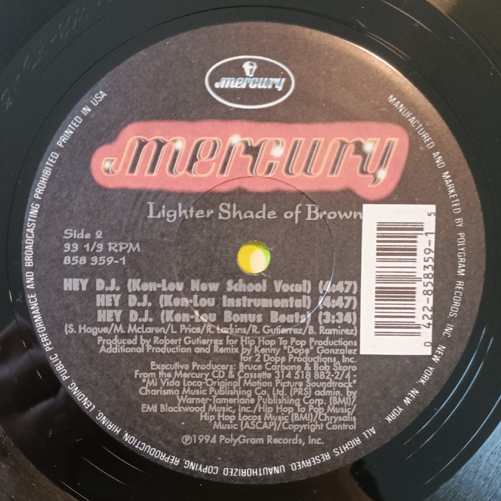 Lighter Shade Of Brown - Hey D.J. 12" - 1994 - 858 359-1 - Used - VG++ - Vinyl
